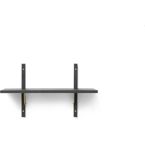 Ferm Living Sector Shelf S/N 22,1x54 cm - Black Ash/Brass