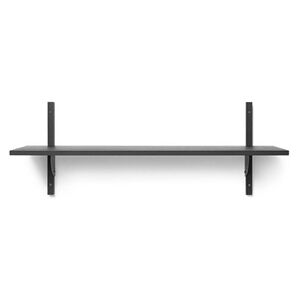 Ferm Living Sector Shelf S/W 26,1x87 cm - Black Ash/Black Brass