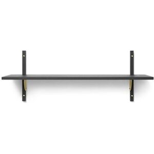 Ferm Living Sector Shelf S/W 26,1x87 cm - Black Ash/Brass