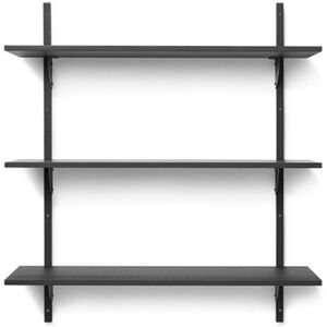 Ferm Living Sector Shelf T/W 26,1x87 cm - Black Ash/Black Brass