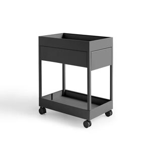 HAY New Order Trolley/A1 Drawer And Tray Top incl. Lock 34x68 cm - Charcoal