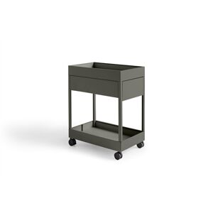 HAY New Order Trolley/A1 Drawer And Tray Top incl. Lock 34x68 cm - Army