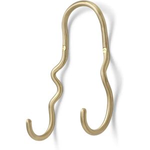 Ferm Living Curvature Double Hook H: 21,3 cm - Brass FORUDBESTIL: SLUT MAJ 2024