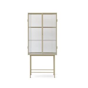 Ferm Living Haze Vitrine 155x70cm - Reeded Glass/Cashmere