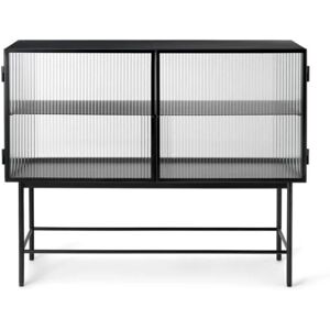 Ferm Living Haze Sideboard 110x90cm - Reeded Glass/Black