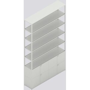 Hay New Order Comb. 702 - 8 Layers 2 Doors/W. Wall Safety Bracket 250,5x150cm - Light Grey