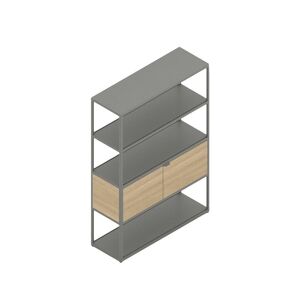 HAY New Order Comb. 401 - 5 Layers 1 Door/W. Wall Safety Bracket 144,6x100cm - Army