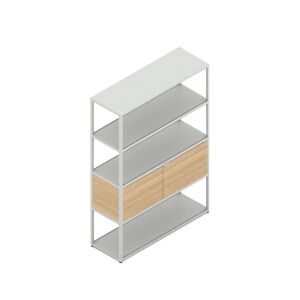 HAY New Order Comb. 401 - 5 Layers 1 Door/W. Wall Safety Bracket 144,6x100cm - Light Grey