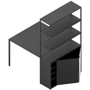 HAY New Order Comb. 401 - Incl. 1 Table 1 Door/W. Floor Safety Bracket 179,9x100cm - Charcoal