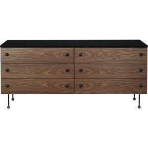 Gubi 62 Dresser 6 Drawers L: 160 cm - American Walnut