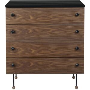 GUBI 62 Dresser 4 Drawers L: 80 cm - American Walnut