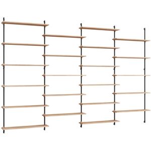 Moebe Wall Shelving Sets 316x200 cm - Oak/Black