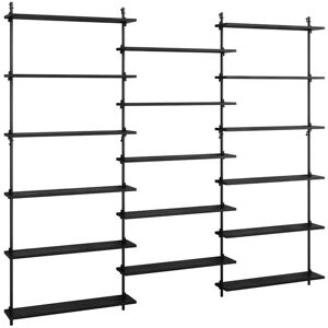 Moebe Wall Shelving Sets 200x239 cm - Black