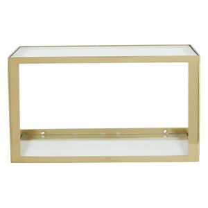 Nordal NERA Shelf w/glass 36x20x20,5 cm - Golden