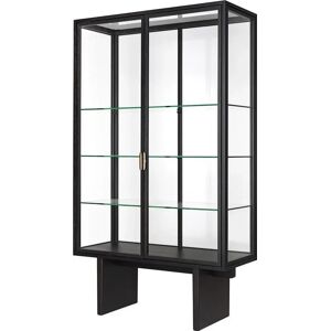 GUBI Private Vitrine H: 191 cm - Brown/Black Stained Oak/Transparent Glass