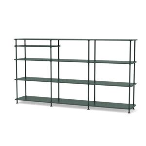 Montana Free 333100 Reol med Indskudt Hylde 203,4x109,9cm - 163 Black Jade