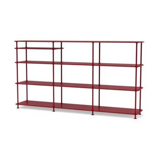 Montana Free 333100 Reol med Indskudt Hylde 203,4x109,9cm - 165 Beetroot