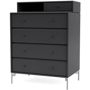 Montana Selection Keep Kommode med ben 69,6x82,2x46,8 cm - 04 Anthracite / Chrome