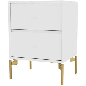 Montana Selection Drift Skuffebord med ben 35,4x35,4x30 cm - 101 New White / Brass