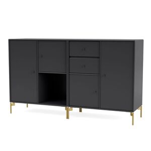 Montana Selection Couple Skænk med ben 139,2x69,6x38 cm - 04 Anthracite / Brass