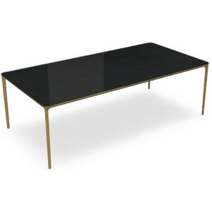 SOVET Slim Rectangular 240x120 cm - Burnished Brass/Glass Black