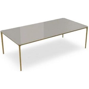 SOVET Slim Rectangular 240x120 cm - Burnished Brass/Glass Clay