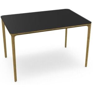 SOVET Slim Rectangular 120x80 cm - Burnished Brass/Frosted Glass Black