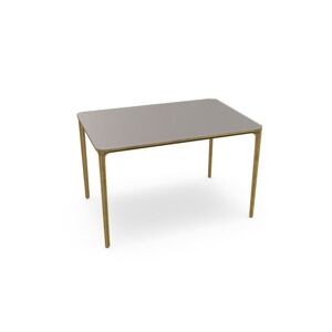 SOVET Slim Rectangular 120x80 cm - Burnished Brass/Frosted Glass Clay