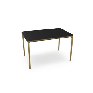 SOVET Slim Rectangular 120x80 cm - Burnished Brass/Wood Oak Stained Wengé