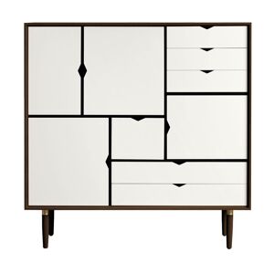 Andersen Furniture S3 Skænk 132x131 cm - Valnød/Hvid Front