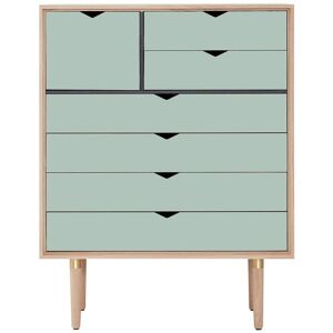 Andersen Furniture S8 Kommode 83x107 cm - Sæbebehandlet Eg/Ocean Grey