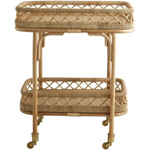 Nordal LIRI Rattan Trolley H: 76 cm - Natur