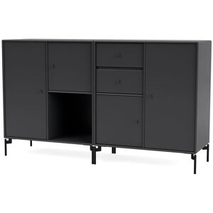 Montana Selection Couple Skænk med ben 139,2x69,6x38 cm - 04 Anthracite / Black