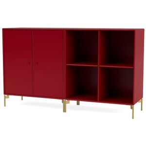 Montana Selection Pair Skænk med ben 139,2x69,6x38 cm - 165 Beetroot / Brass