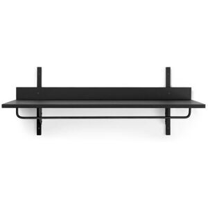 Ferm Living Sector Rack Shelf B: 87 cm - Black Ash/Black Brass