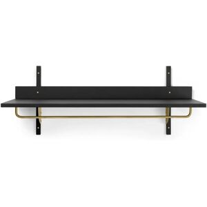 Ferm Living Sector Rack Shelf B: 87 cm - Black Ash/Brass