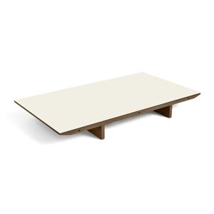 HAY CPH 30 Extendable Leaf 50x90 cm - Lacquered Walnut/Off White Linoleum
