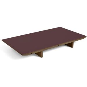 Hay CPH 30 Extendable Leaf 50x90 cm - Lacquered Walnut/Burgundy Linoleum