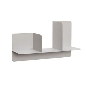 Hübsch Fold Shelf Double L: 60 cm - Grå/Jern