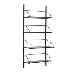 Hübsch Norm Wall Shelf Unit 4 Shelves 80x180 cm - Black