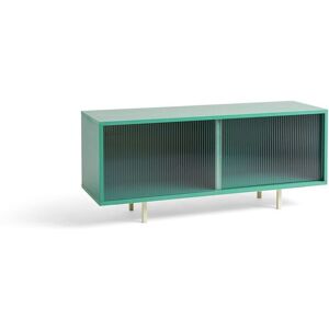 HAY Colour Floor Cabinet M w. Glass Doors 120x39x51 cm - Dark Mint