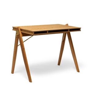 We Do Wood Field Desk 95x55 cm - Oak/Brass