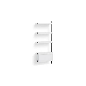 Hay Pier System 130 Add-On 80x209 cm - PS White Steel/Black Anodised Profiles