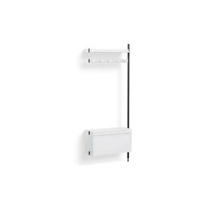 Hay Pier System 1060 Add-On 80x209 cm - PS White Steel/Black Anodised Profiles
