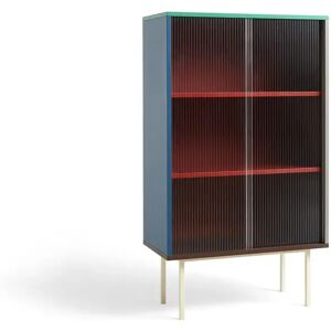 HAY Colour Cabinet Tall w. Glass Doors 75x39x130 cm - Multi