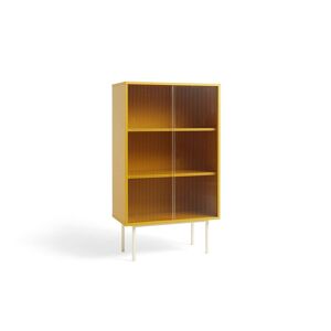 HAY Colour Cabinet Tall w. Glass Doors 75x39x130 cm - Yellow