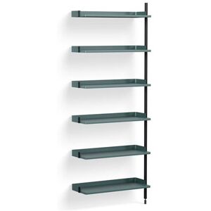 Hay Pier System 100 Add-On 80x209 cm - PS Blue Steel/Black Anodised Profiles