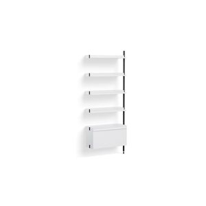 Hay Pier System 120 Add-On 80x209 cm - PS White Steel/Black Anodised Profiles