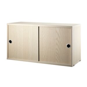 String Furniture Cabinet With Sliding Doors B: 78 cm - Ash