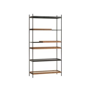 Woud Tray Shelf High 201x100 cm - Walnut/Black